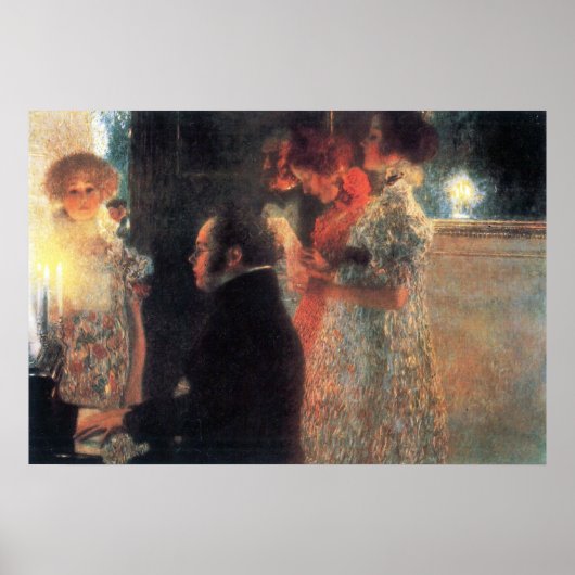 Poster Schubert au piano de Gustav Klimt (Devant)