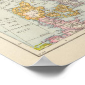 Poster Schweden, Norvège - Suède et Norvège Carte (Coin)