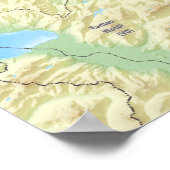 Poster " Schweiz : 2017/heute - Kanton Bern Landkarte (Coin)