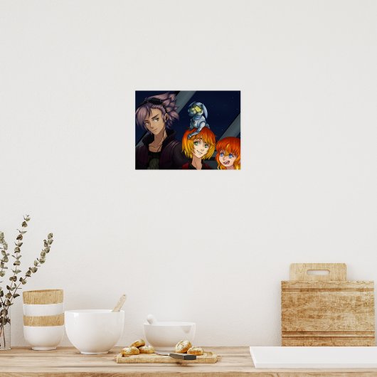 Poster Sci Fi Anime Amis (Cuisine)