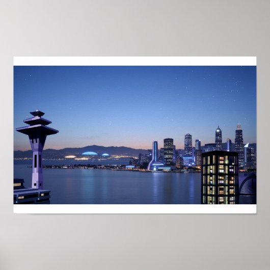 Poster Sci-Fi city background (Devant)