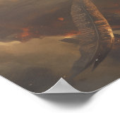 Poster Sci Fi Fantastique : Valkyrie de l'Aube en Ruines (Coin)