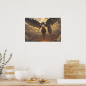 Poster Sci Fi Fantastique : Valkyrie de l'Aube en Ruines (Cuisine)