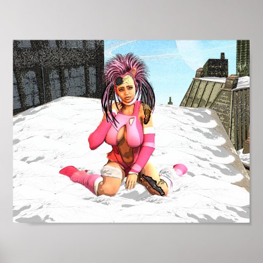 Poster Sci Fi Femme Cyborg (Devant)