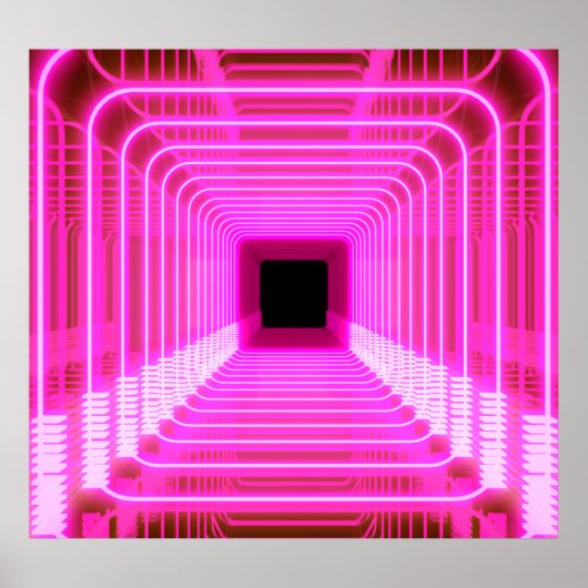 Poster Sci-Fi Retro 3D : Illustration d'art pop (Devant)