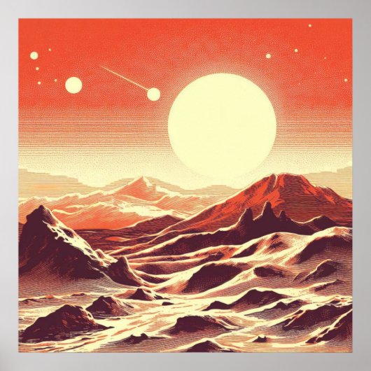 Poster Sciage de paysage SF Mars 2 (Devant)