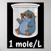 Poster Science &amp; Technology Funny Chemistry 1 Mole L  (Devant)