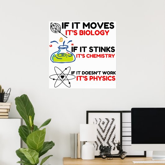 POSTER SCIENCE BIOLOGY CHIMIISTRY PHYSICS (Bureau à domicile)