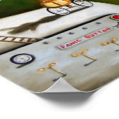 Poster science bizarre - usine de robots (Coin)