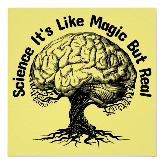 Poster science c'est comme de la magie mais vrai (Devant)