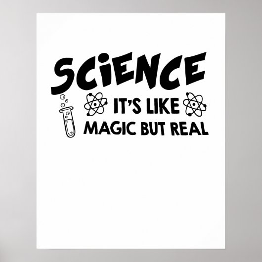Poster SCIENCE C'EST COMME UN DÎNER Drôle MAGIQUE SCIENTI (Devant)
