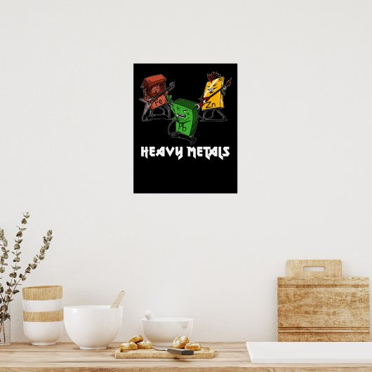 Poster Science Chimie Métaux lourds Geek Nerd (Cuisine)