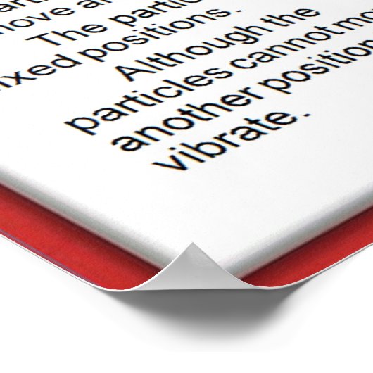 Poster Science, Chimie, Particules en solides (Coin)