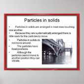 Poster Science, Chimie, Particules en solides (Devant)