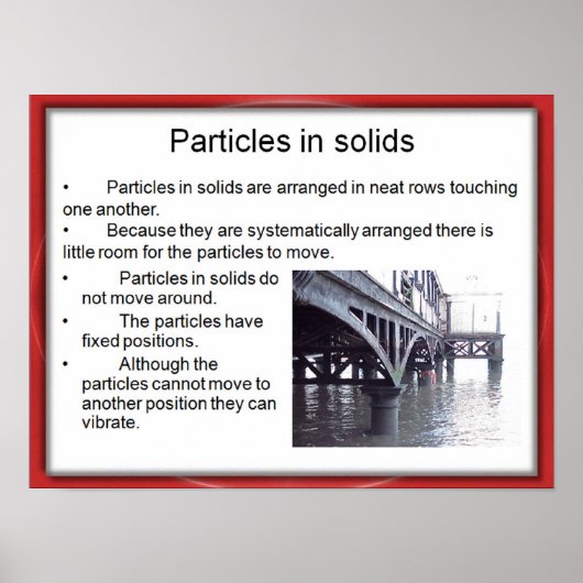 Poster Science, Chimie, Particules en solides (Devant)