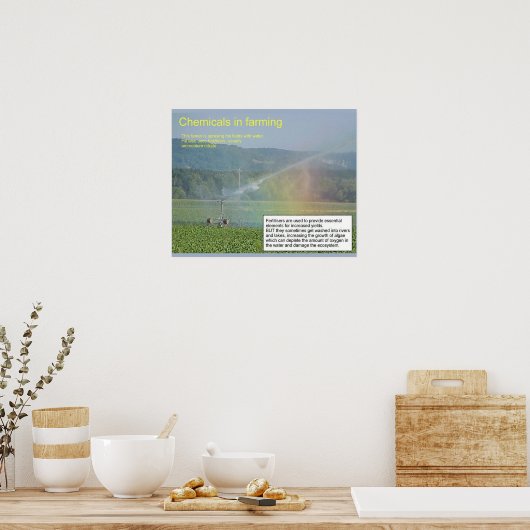 Poster Science, chimie, Produits chimiques dans l'agricul (Cuisine)
