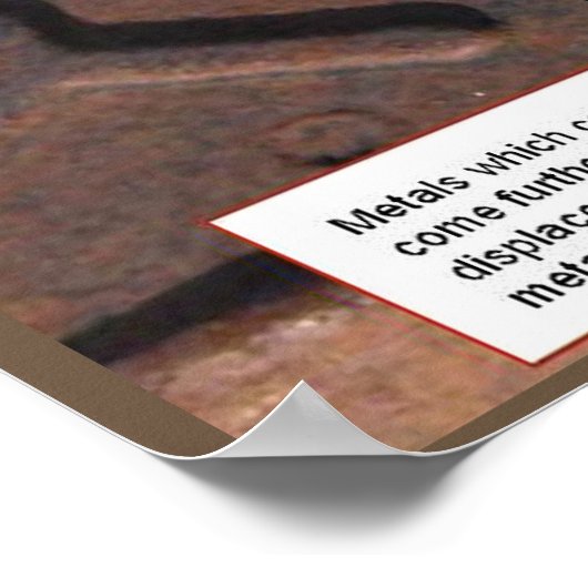 Poster Science, chimie, série Réactivité (Coin)