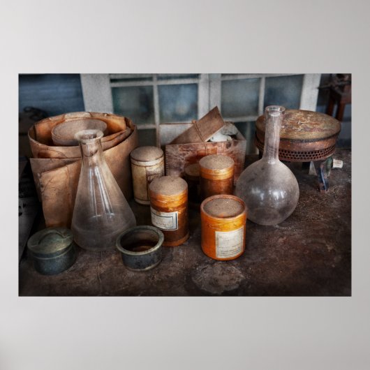 Poster Science - Chimiste - Prêt à expérimenter (Devant)