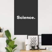 Poster Science - conception minimaliste d'un mot (Bureau à domicile)