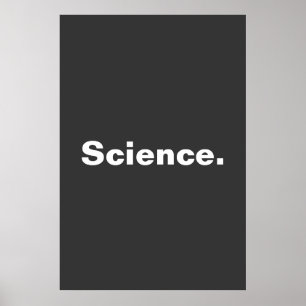 Poster Science - conception minimaliste d'un mot