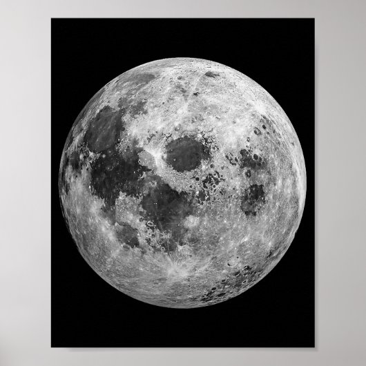Poster Science de l'astronomie spatiale de la Pleine lune (Devant)