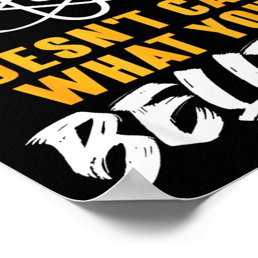 Poster Science Doesn't Care What You Believe Atom Graphic (Coin)