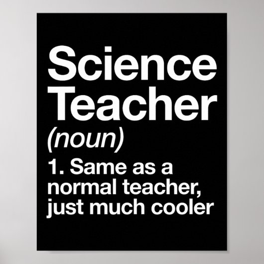 Poster Science Enseignant Définition Fun Ck À L'École D'A (Devant)