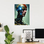 Poster Science-fiction futuriste Cyborg Man Wall Art (Bureau à domicile)