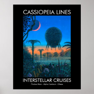 Poster Science-fiction Interstellar Cruises Caspar Lines