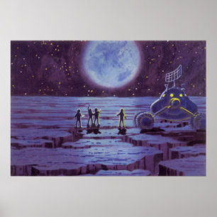 Poster Science-fiction vintage Aliens de Earth Rover sur 