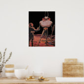 Poster Science-fiction vintage Astronaute Serrer la main  (Cuisine)