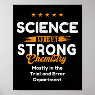 Poster Science Lover Avec Chimie Émotionnelle ~ Funny Val