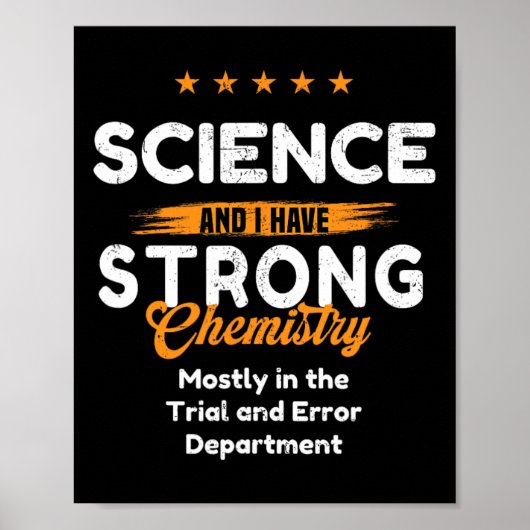 Poster Science Lover Avec Chimie Émotionnelle ~ Funny Val (Devant)