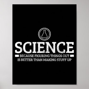 Poster Science Physique Chimie Nerd Citation Drôle Scient