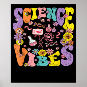 Poster Science Vibes Rétro 1er Jour de Rentrée Prof de Co