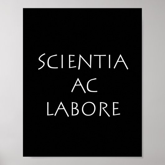 Poster Scientia ac labore (Devant)