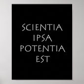 Poster Scientia ipsa potentia est (Devant)