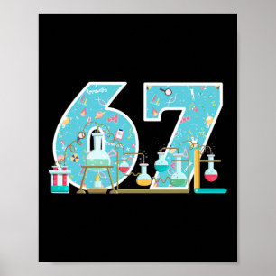 Poster Scientifique 67 Anniversaire Fête Lab Tige Chimie