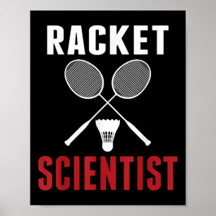 Poster Scientifique de raquette Drôle de badminton maman 