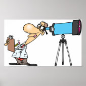 Poster Scientifique en astronomie télescope Humour scient (Devant)