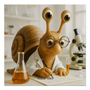 Poster Scientifique Escargot Célèbre Mignon Fantastique