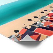 Poster Scilla Pastel Plage Bleue scène (Coin)