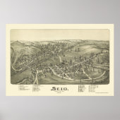 Poster Scio, OH Carte panoramique - 1899a (Devant)