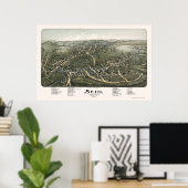 Poster Scio, OH Carte panoramique - 1899b (Bureau à domicile)