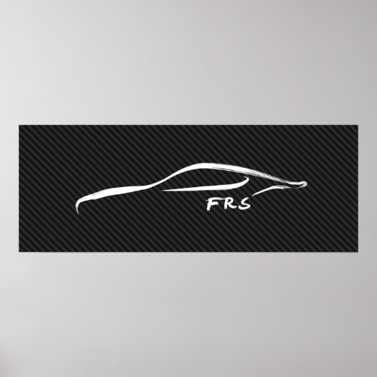 Poster Scion FR-S Brushstroke sur la fibre de carbone (Devant)