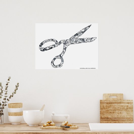 Poster SCISSEURS par NICHOLAS MINIFACES (Cuisine)
