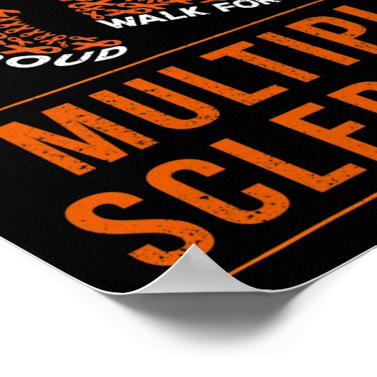 Poster Sclérose en plaques Ms Awareness Warrior Ruban 1 (Coin)