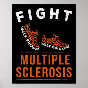 Poster Sclérose en plaques Ms Awareness Warrior Ruban 1