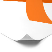 Poster Sclérose en plaques Ruban orange 3 (Coin)