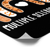 Poster Sclérose Guerrier Orange Ruban Ms Day (Coin)